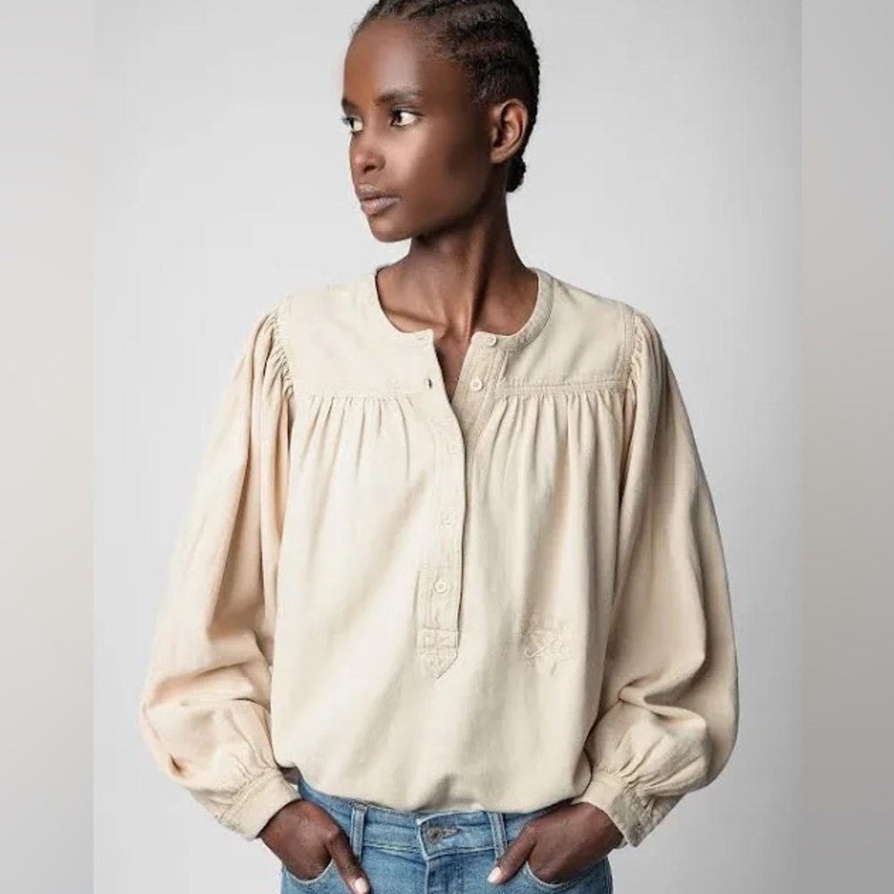ZADIG & VOLTAIRE Tigy Cotton Twill Top